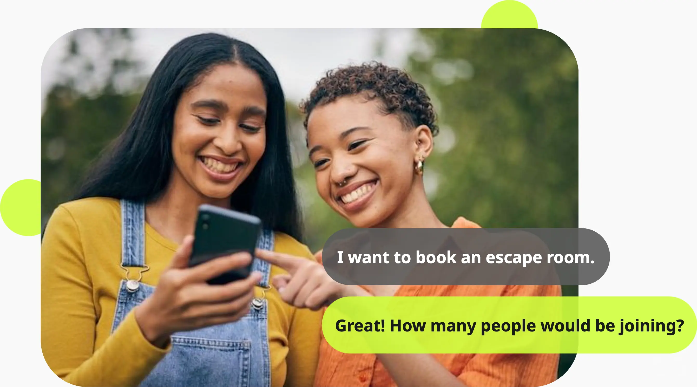 Booking interface
