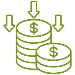 Cost reduction icon